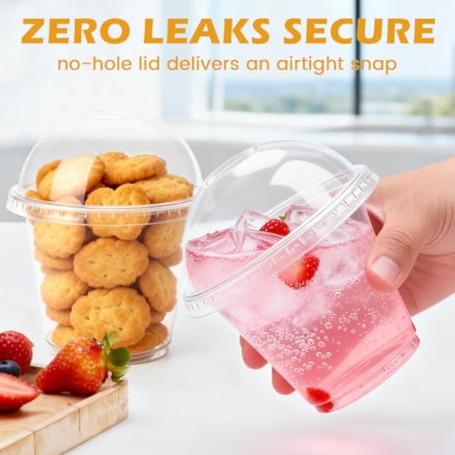 200 Pack 9 oz Clear Plastic Cu - đánh giá và giá Plastic Dome Clear