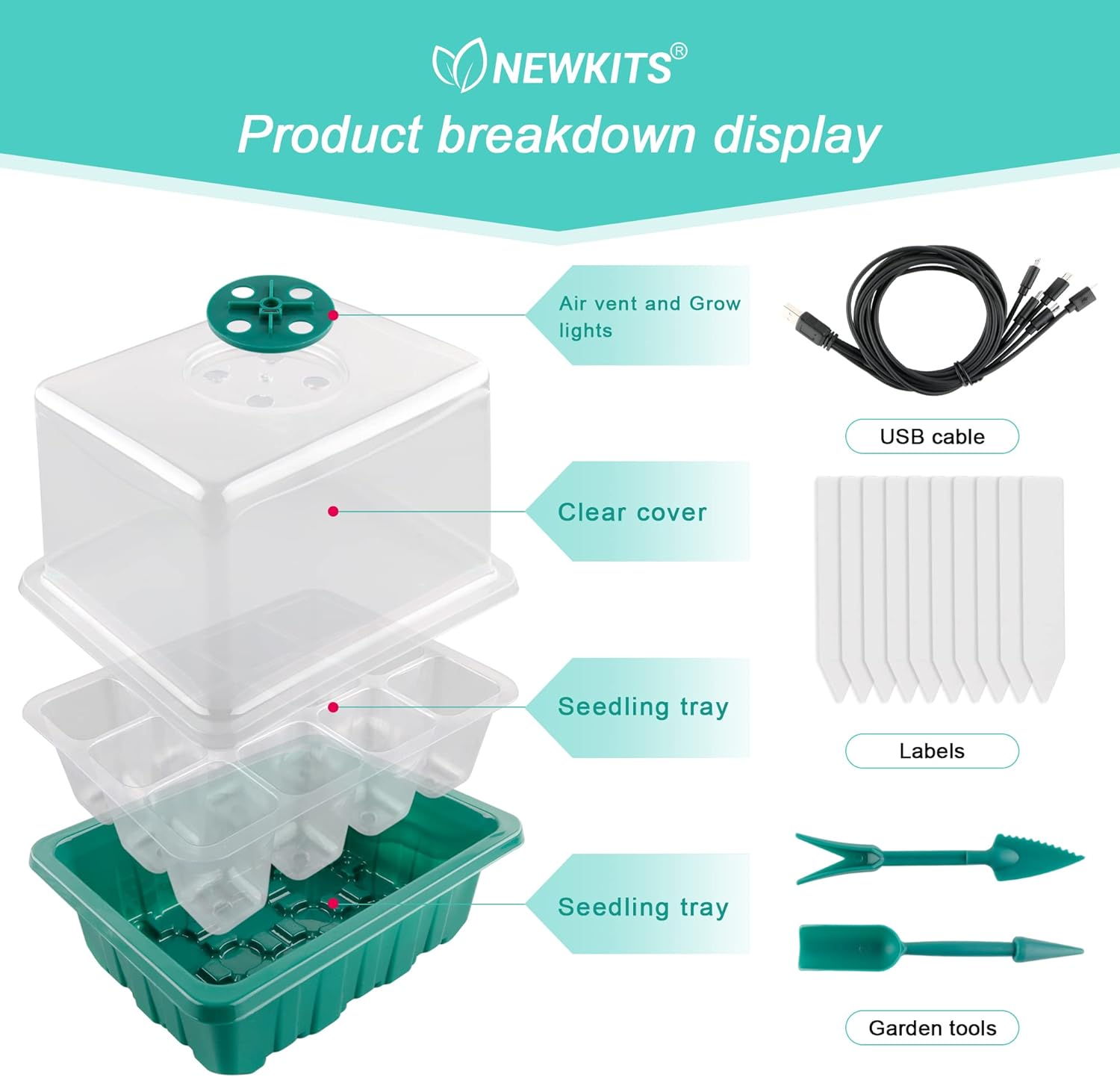 Seed Starter Tray with Grow Li - đánh giá và giá Humidity Dome Kit