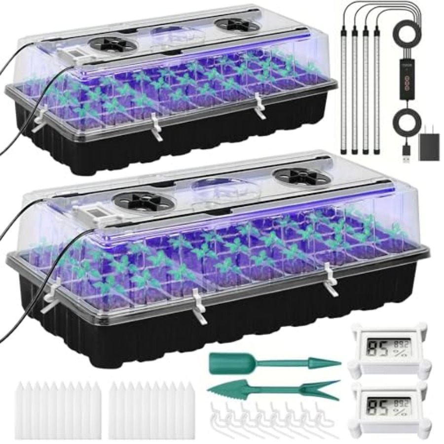 Seed Starter Tray with Grow Li - đánh giá và giá Humidity Dome Kit