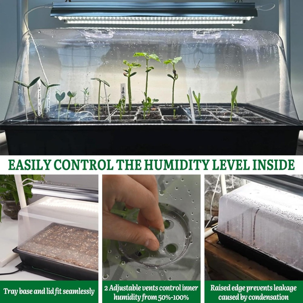 Seed Starter Kit with Grow Lig - đánh giá và giá Humidity Dome Kit