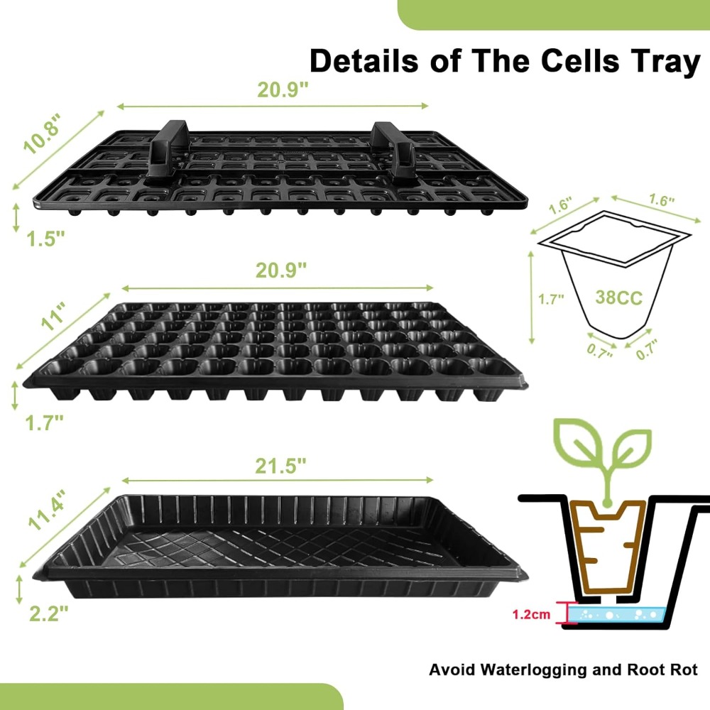 72 Cell Seed Starter Trays wit - đánh giá và giá Propagation Tray 72