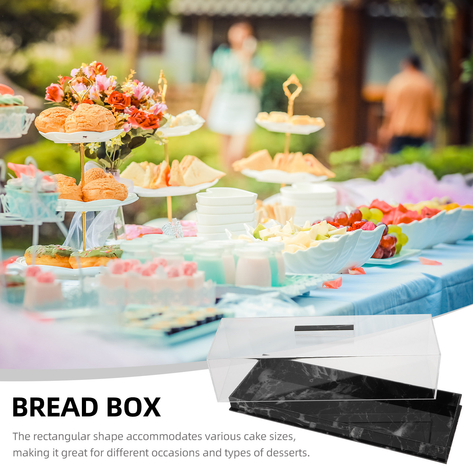 Rectangular Cake Display Box A - đánh giá và giá Plastic Dome Clear