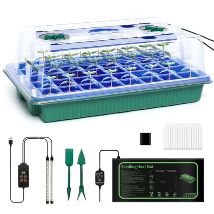 Seed Starter Kit with Grow Lig - đánh giá và giá Humidity Dome Kit