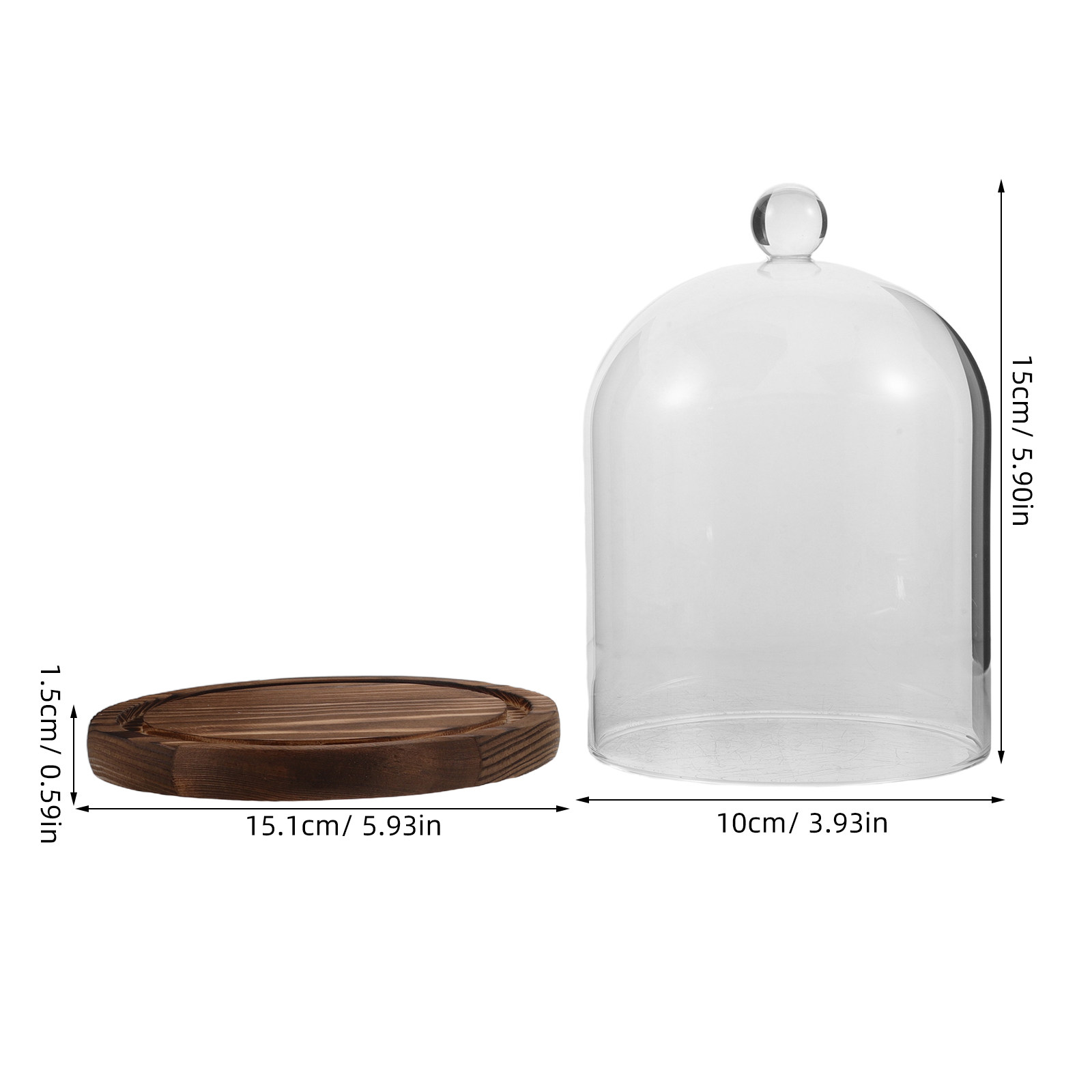 Clear Glass Bell Jar Dome for  - đánh giá và giá Plastic Dome Clear