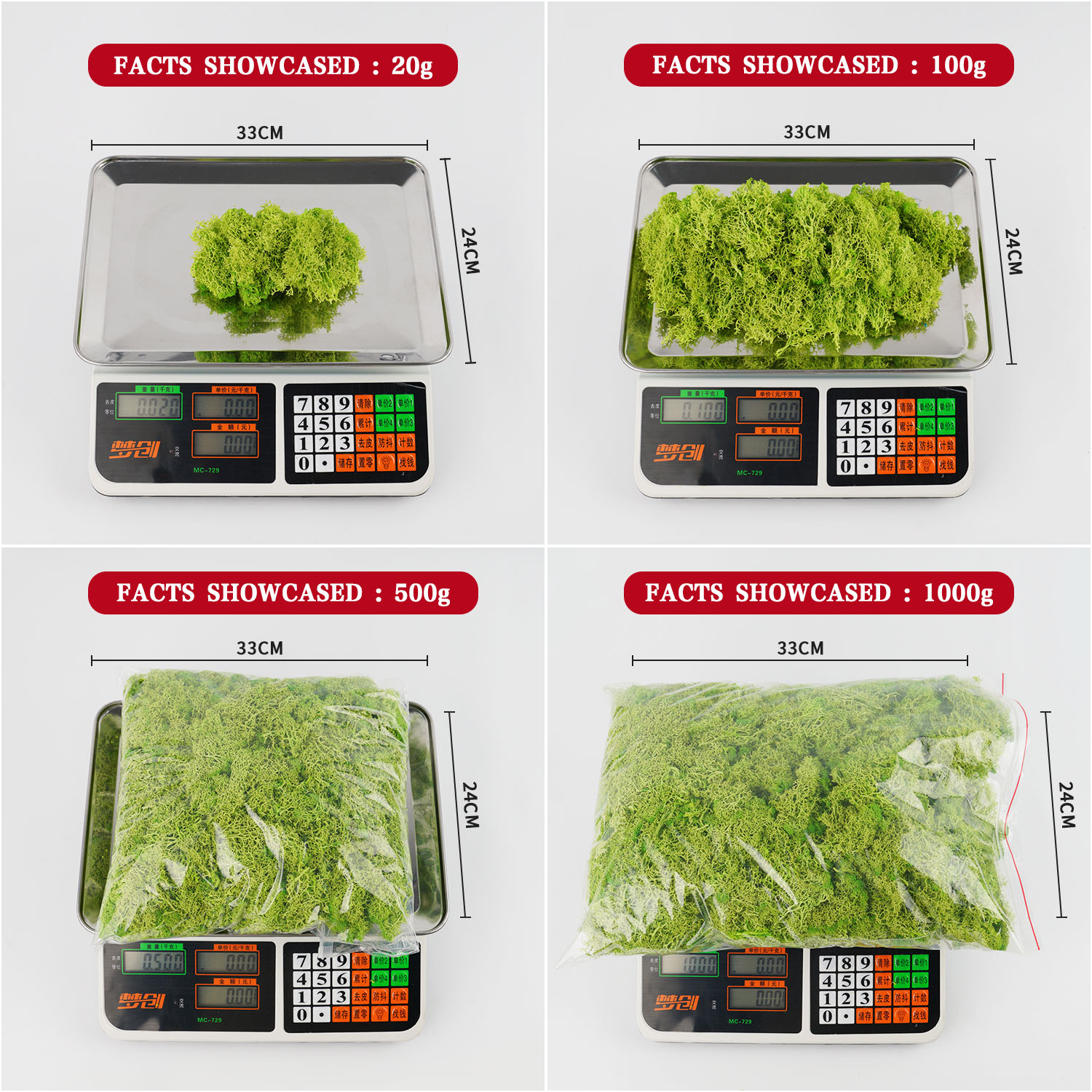200g Artificial Green Plants M - đánh giá và giá Sphagnum Moss Dry