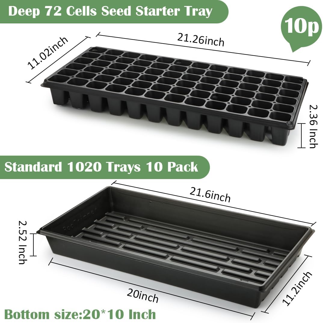 20-Piece Seed Starter Kit with - đánh giá và giá Propagation Tray 72