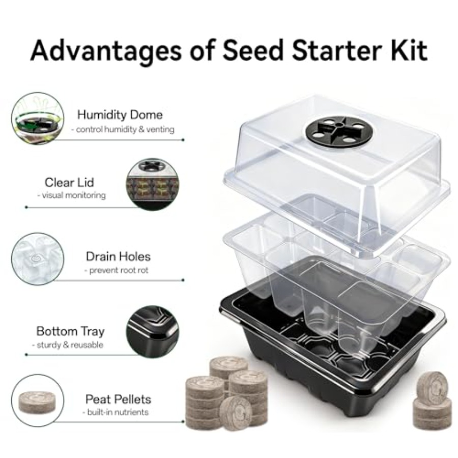 8 Pack Seed Starter Tray with  - đánh giá và giá Peat Pellet Tray