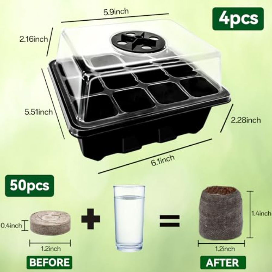 8 Pack Seed Starter Tray with  - đánh giá và giá Peat Pellet Tray