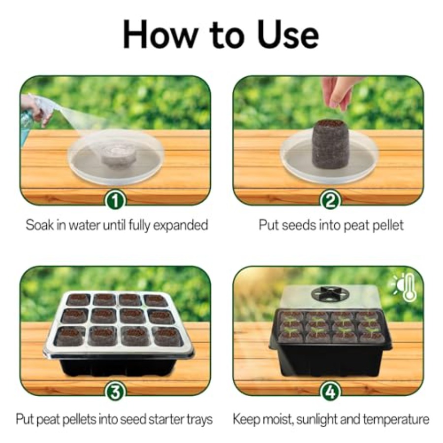 8 Pack Seed Starter Tray with  - đánh giá và giá Peat Pellet Tray