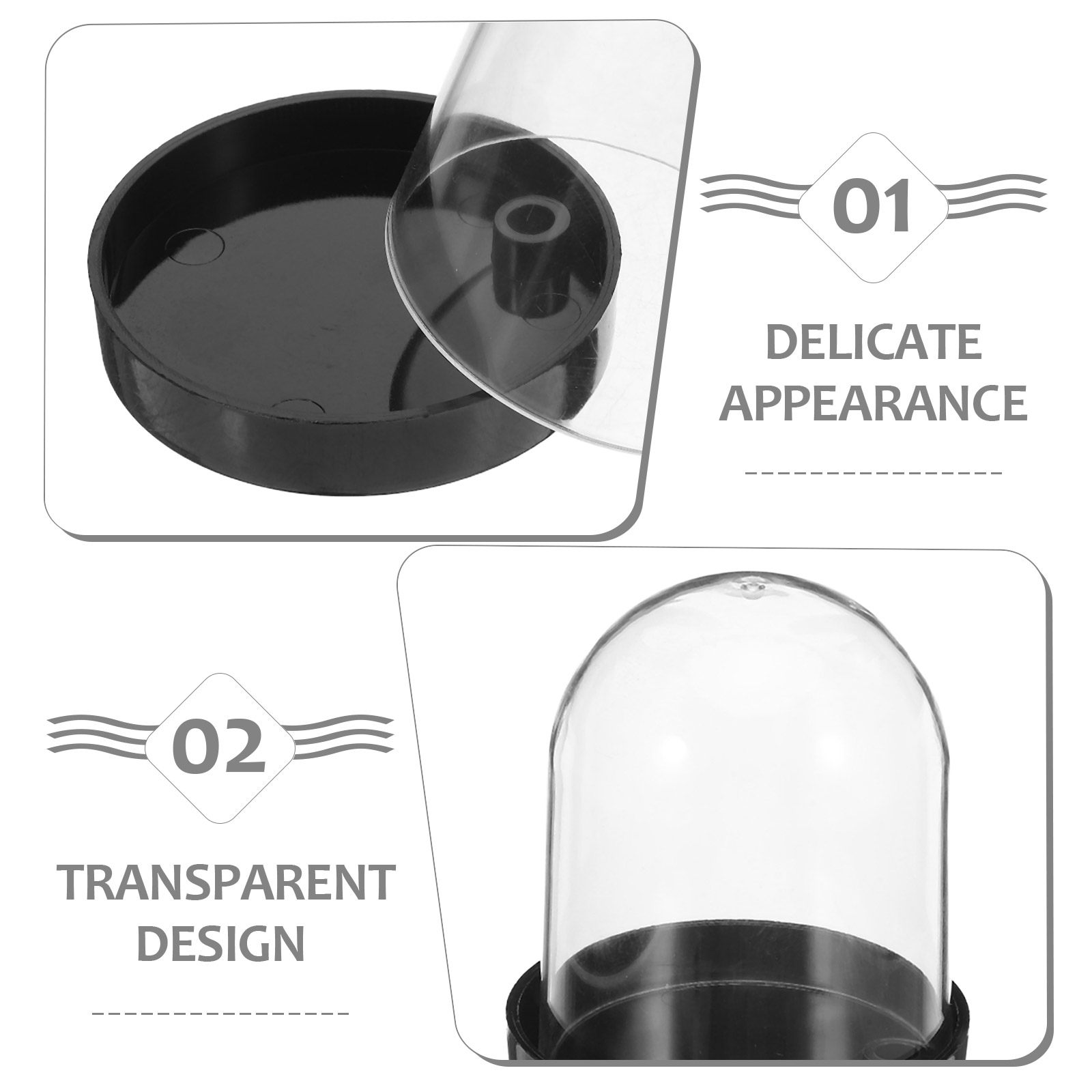 4Pcs Clear Micro Landscape Dom - đánh giá và giá Plastic Dome Clear