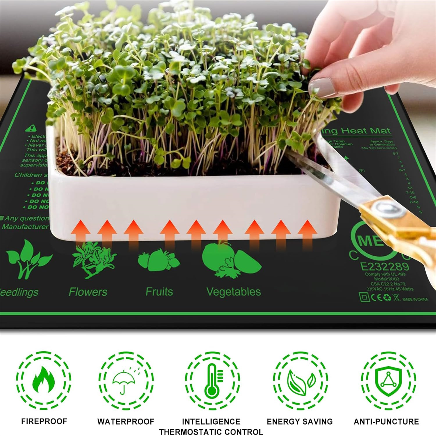 Seedling Heat Mat 10/25/50CM I - đánh giá và giá Rooting Gel Clone